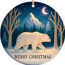 2025 Christmas Ornament  Bear Ornament, Wildlife Christmas Tree Decoration, Rustic Holiday Keepsake for Nature Lovers