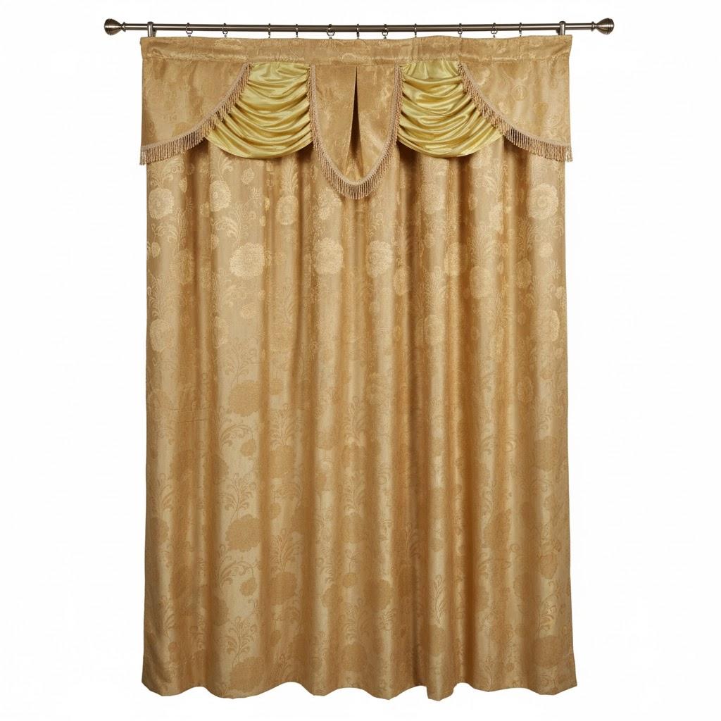 SUBRTEX Light Flitering Curtains 52Wx84L, Room Darkening Vibrant Floral Drapes, 50% Blackout, Semi Sheer Boho Farmhouse Curtains for Living Room, Gold