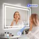 STARLEAD Led-Bathroom-Mirror-with-Lights, 24"X32" Wall-Mounted with 3 Colors Dimmable Light, Bluetooth Speaker, Anti-Fog, Memory, Tempered Glass, Front & Backlit (Horizontal/Vertical)