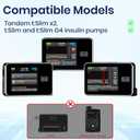 Tslim x2 Pump Case, Tandem Tslim x2 Pump Case Accessories, t Slim Pump Case with 360 Rotating Clip, Insulin Pump Holder Holster for t:Slim and t:Slim g4