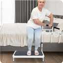 Bed Step Stool with Rail for High Beds - Adults & Elderly Assist Step Up Foot Stool with Handle - 400lb