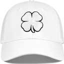 Clover Hats for Men Women, Black Lucky Golf Baseball Cap,4 Leaf Hat,Embroidery Cap