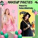 12 Pcs Halloween Witch Party Decorations Include 6 Fairy Wands 6 Witch Brooms for Pink and Green Halloween Cosplay Fans Party Dress Decor Photography Background Photo Booth Props Decor