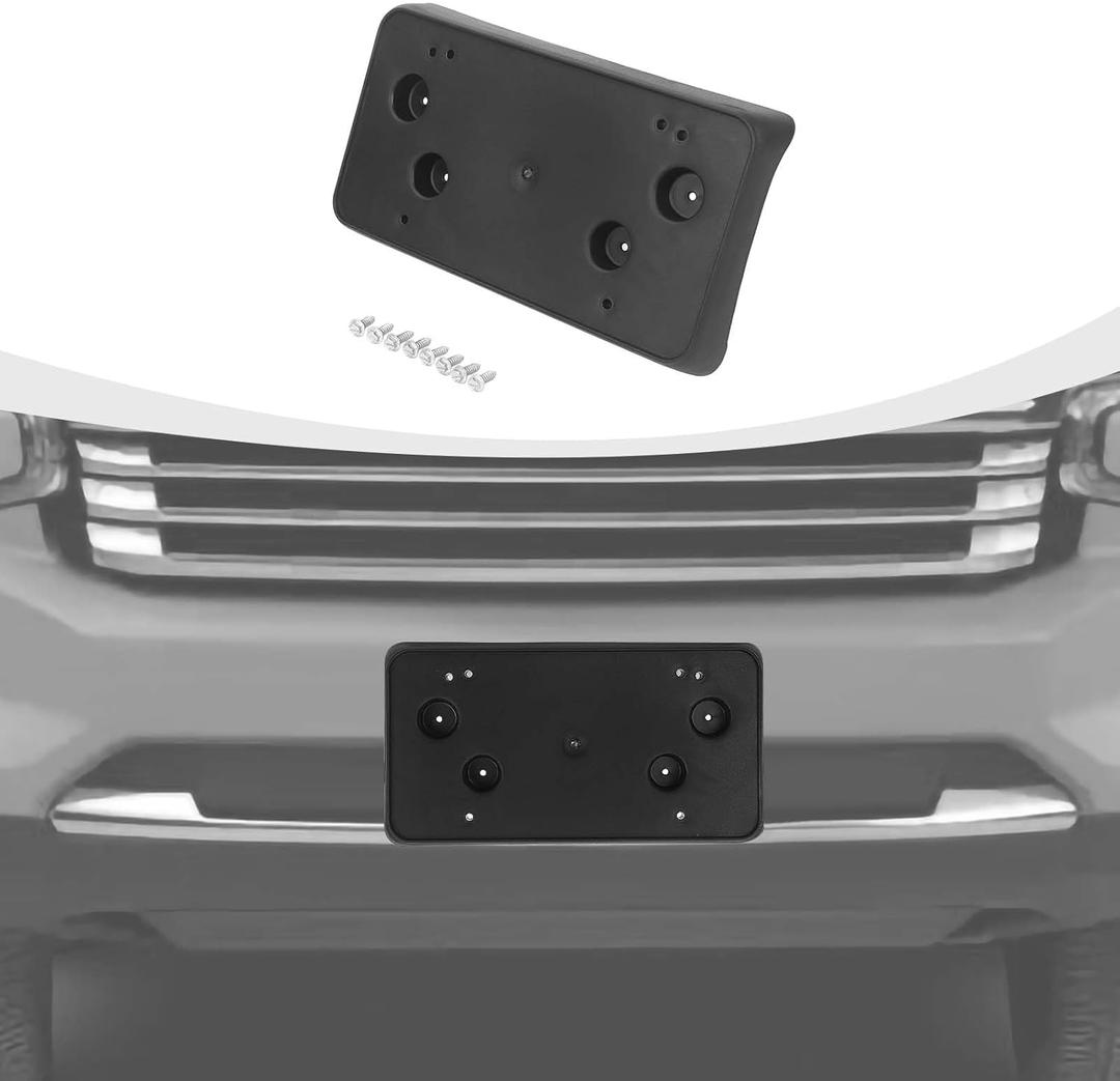Front License Plate Bracket Holder Mount Frame Compatible with Chevy Suburban Tahoe 2020-2024