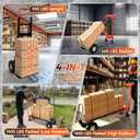 4in1 Heavy Duty Convertible Hand Truck, Alloy Steel Dolly Cart with Wheels
