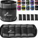 Sportneer Adjustable Ankle Weights 1 Pair 2 4 6 8 10 Lbs Leg Weight Straps for Women Men, Weighted Ankle Weights Set for Gym,Fitness, Workout,Walking, Jogging,1-5 lbs Each Ankle, 1 Pair 2-10 lbs (Dark Gray)