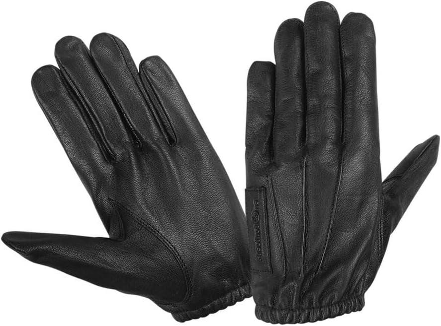 Hugger Men's Police Unlined Water Resistance Leather Driving or Pat Down Glove (X-Large, Black)