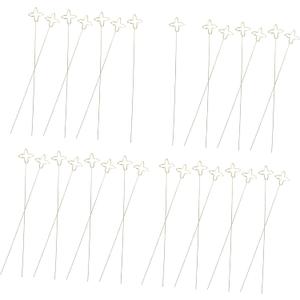 Ciieeo 30Pcs Gold Floral Card Holder Clips Sturdy Metal Wire Photo for Weddings Birthdays Table Decor Clover Shape Design for Secure Display and Elegant Aesthetic