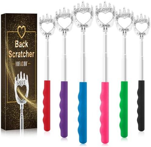 HOFASON Christmas Gifts for Women Men Kids, 12 Pack Love Back Scratcher, Stocking Stuffers for Women Men Adults, White Elephant Gifts for Adults, Prizes for Adult Birthday Gift for Mom Dad Wife Husband