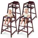 4 Pack High Chair for Baby & Toddler,Restaurant Style-Burgundy