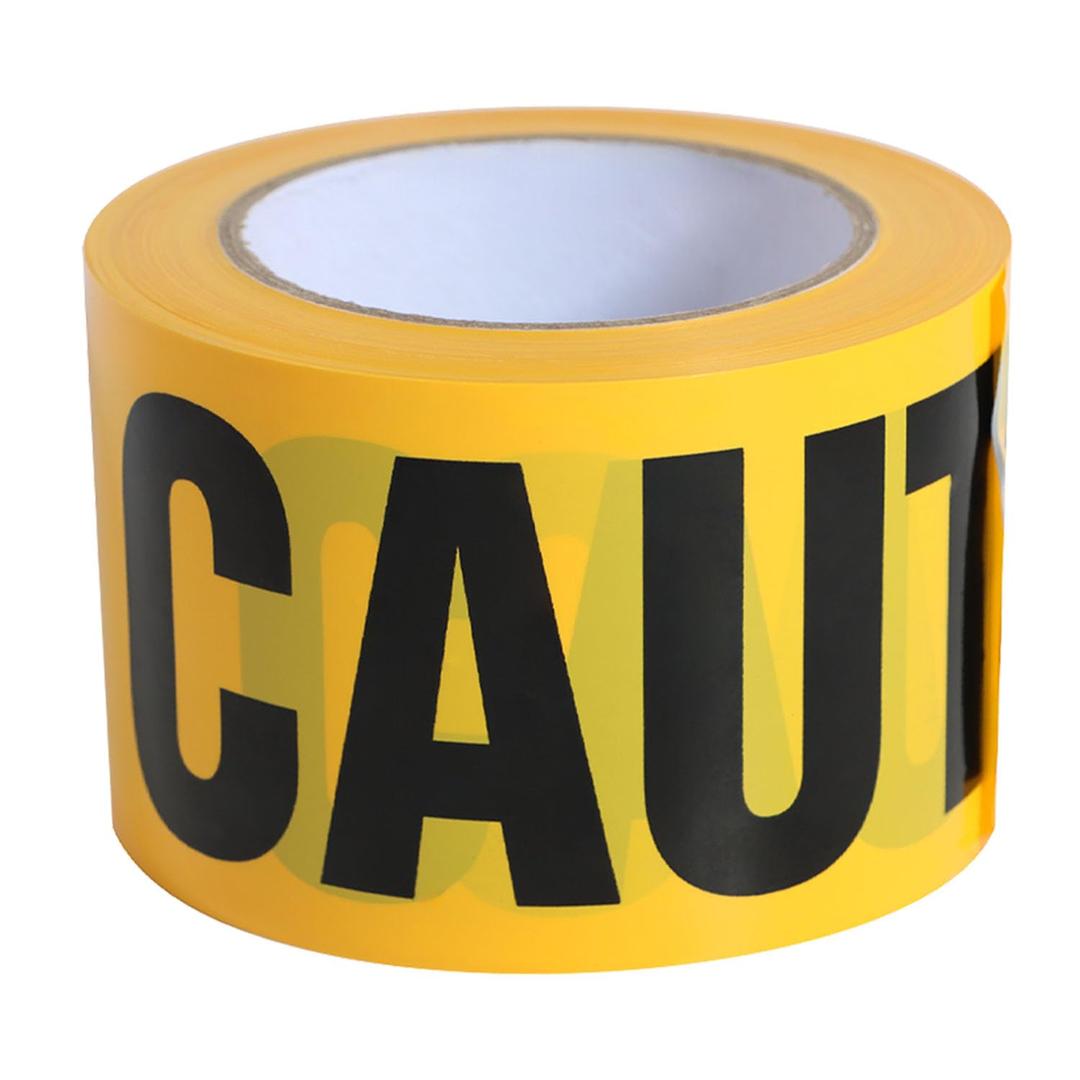 Yellow Caution Tape 3 Inch x 328 Ft, Reflective, Waterproof, Safety Tape for Construction, Crime Scene, Events