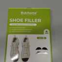 Bukihome Shoe Filler Insert - 4 Pairs Shoe Filler for Too Big Shoes, Heel Cushions for Women, Toe Inserts, Size Reducer Make Shoes Fit, Cushions for Women, Black, M