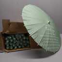 Paper Umbrellas Bulk for Wedding, 23.6" Chinese Japanese Parasol Vintage Decorative Sun Umbrella for Bridal Party Tea
