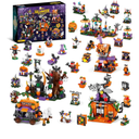 2025 Halloween Advent Calendar kits – 31-Day Spooky Building Blocks Countdown Calendar Sets – Build Your Haunted House with Ghosts, Bats & Pumpkins! Fun Construction Toy Gift for Ages 8+
