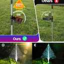 Solar Christmas Trees Decorations Lights Outdoor Waterproof and Snow Proof Solar Christmas Tree Jellyfish Lights 5 Layer Optical Fiber 7 Color Changing for Pathway Lawn Patio Outside Decorative, 3PCS