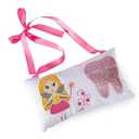 Tooth Fairy Pillow with Pocket for Girls and Boys Kids Tooth Pillow Toothfairy Gifts Tooth Keepsake Pouch 8.6 x 4.8 inches (for Girls)