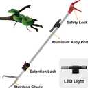Snake Catcher Tongs Grabber Rattle Heavy Duty with 43 inch to 59 inch Telescopic Pole