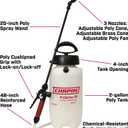 Chapin 26021XP Made in USA 2-Gallon Heavy-Duty Compression Sprayer for Professional Use, with 3 nozzles -one Brass, Pressure Relief Valve, Comfort Grip Handle, Translucent White