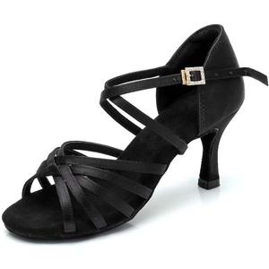 RoseMoli Women's Latin Dance Shoes Satin Professional Ballroom Salsa Practice Performance Dance Shoes, 40