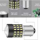 Xenon White 1156 BA15S 1095 7506 LED Bulbs Extremely Bright 3014SMD 54-EX Chipsets with Lens Projector for Backup Lights, Tail Lights, Brake Lights, Reverse Lights, 12-24V(Pack of 2)