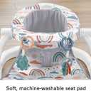 Fisher-Price Portable Baby Chair Sit-Me-Up Floor Seat with Developmental Toys & Machine Washable Seat Pad, Rainbow Showers