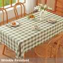TruDelve Cotton Square Tablecloth Green Checkered Tablecloths Spring Outdoor Table Cloth for Card Table Tablecloth (Green,52"x 52",Square)