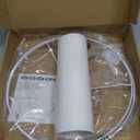 White Lamp Shade, Large Drum Lampshade 13" Top x 13" Bottom x 11" High (Spider), Replacement Lamp Shade Natural Linen Hand Crafted for Table Lamps Floor Lamps Chandelier Lamp, Easy Assembly Required