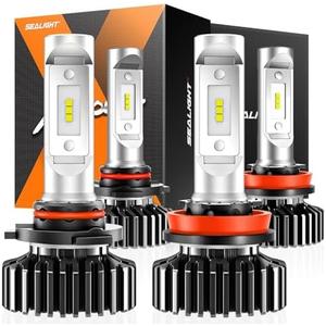 SEALIGHT H8/H9 and 9005/hb3 Fog Light, 60,000LM ATV 6 Times Brightness Fog Bulbs,Easy Plug-N-Play Fog Bulbs, Pack of 4