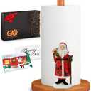 Christmas Paper Towel Holder - Santa Claus Winter Xmas Kitchen Countertop Bathroom Decor - Xmas Gift for Women, 3D Cute Decorations