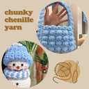 MESTOON 1/4/9 Pack Chunky Chenille Yarn 100g/3.05oz Thick Soft Velvet Baby Yarn for Crocheting Hand Knitting Sweater Scarf Blankets DIY Craft (Light Blue, 9 Pack)