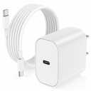 iPhone 17 16 15 Charger/10ft Type C to C Charging Cable Cord Long, USB C Fast Charging Block Plug for Apple iPhone 17 Pro Max/17 Air/16 Pro/15 Plus/AirPods/iPad/mini Plug Cube Birck Box Power Adapter (White)
