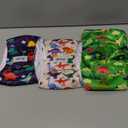 Washable Male Dog Diapers: Reusable Belly Bands for Puppy - 3 Pack Absorbent Doggy Wraps (Dinosaur, Small, Count, 3)