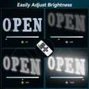 30" x 10" Large LED Open Sign with Remote Control High Bright Visibility Business Open Sign 14 Mode Suitable for Shop, Bar, Hotel, Retail and Restaurant