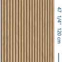 4-Piece Wood Slat Wall Panel for Interior Wall Decor Noise Cancelling 47.2" x 23.6" Peel and Stick Acoustic Decorative 3D Sound Absorbing Wall Paneling, Natural Oak