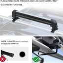Leader Accessories Car Ski Snowboard Roof Racks, Fits Up to 6 Pairs of Skis or 4 Snowboards, 2 PCS Universal Ski Roof Rack Carriers Snowboard Top Holder, Lockable Fit Most Vehicles Equipped Cross Bars