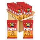 RITZ Bits Cheese and Spicy Queso Cheese Sandwich Crackers Variety Pack, Snacks for Kids and Adults, Lunch Snacks, 12-3 oz Bags (EXP 06/22/26)