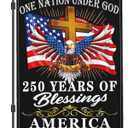 2 x 250 Year American Anniversary Flag Patriotic 250th Anniversary USA Flag 4th of July We The People 1776 Garden Flags for Outside 12x18 Inch Double Sided Outdoor Decorations
