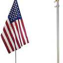 Flags Importer POL-ALUMEAGLE8 Flag Pole, 8ft, Silver