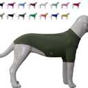 LoveLongLong Spring Summer Cooling Dog T-Shirt with UV Protection and Moisture-Wicking Fabric Blank Color Army Green S