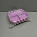 BABELIO Powerful Suction Plates for Baby and Toddler, 100% Food Grand Silicone, Divided, BPA Free, Microwave & Dishwasher Safe, Stay Put, 3 Pack (2-Rose Pink/Violet/Gray Blue)