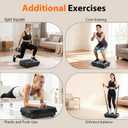 Vibration Plate Exercise Machine for Lymphatic Drainage,Power Vibrate Stand Shake Board 400 Lbs Capacity Fitness Platform with Fitness Resistance Bands Weight Loss Gifts for Women Men