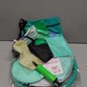 Pilates Equipment Kit for Home Workout, Pilates Ring and Ball Set for Women, 14'' Magic Circle Essentials Accessories Kit, Wrist Weights, Resistance Bands, Yoga Strap, Socks, Bag (Green)