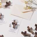 EYxsaxenk Wooden Cross Pocket Hug -10Set Cross My Heart Pocket Hug Gift