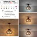 15in Rattan Light Fixture, 2-Light Wicker Woven Chandelier Rustic Pendant Lights Rattan Hanging Lamp for Kitchen Island Dining Room Yard Restaurant Garden Design
