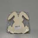 AUTSUPPL 10pcs Wooden Bunny Cutouts for Easter Crafts Unfinished Natural Wood Chips for Home Decoration for Creative Projects and Unique Easter Decorations