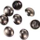 About 20 Pcs 27mm Diameter Alloy Sewing Buttons Shank Blazer Half Round Sport Woolen Coats Buttons for DIY Craft (Gunmetal)