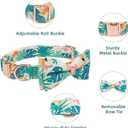 Adjustable Bow Tie Dog Collar Printed Cute Patterns Spring Summer Soft Pet Collars for Small Medium Large Dogs
