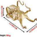 Octopus Mobile Phone Holder, Multifunctional Octopus Holder Phone Stand Pen Holder Octopus Statue Animal Sculpture Collectibles Desk Decor Ornaments (Gold)