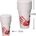 ArtCreativity Halloween Plastic Cups  50 Pack Disposable 10oz Party Cups  Blood Print Drinkware for Kids & Adults, Scary Spooky Party Supplies, Horror Decorations, Haunted House & Trick or Treat