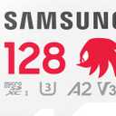 Samsung PRO Plus Sonic The Hedgehog + Adapter, 128GB microSDXC, Up-to 180MB/s, Full HD & 4K UHD, UHS-I, C10, U3, V30, A2, for Nintendo-Switch, Steam Deck, GoPRO, DJI Drone, Tablets (MB-MD128SA/LC1)